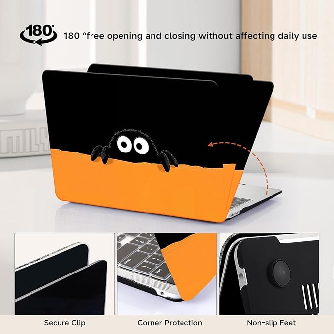Cute Animal Print Case for MacBook Air 13.6 inch 2022-2025 M4 A3240 M3 A3113 M2 A2681,for Mac Air13 M4 Pattern Plastic Clear Hard Shell&Keyboard Cover for MacBook Air13.6 Case,Abstract Spider