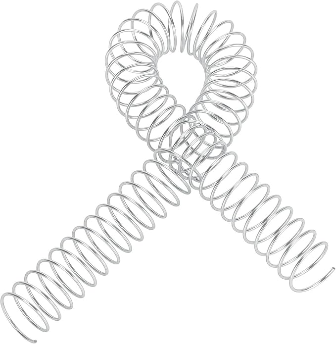 100pcs Total Spiral Binding Coil, 170 Sheets Capacity 4:1 Pitch and 48 Loops 360 Degree Rotation Wire Binding Spines for Size Paper of 8.5 x 11inch, Set Kit for A4 (Silver)