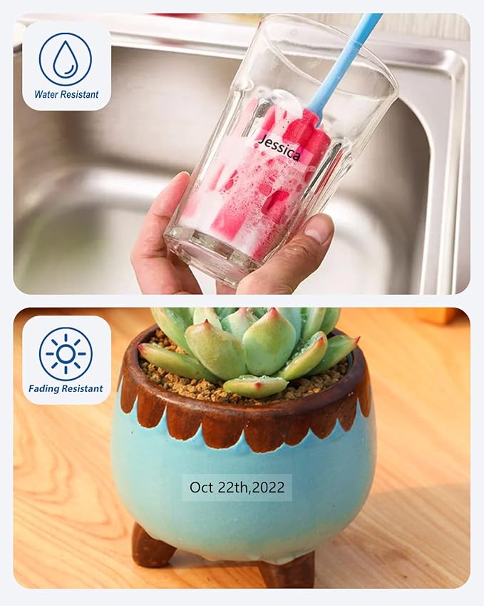 Tze Tz Tape 6mm 0.23 Laminated Clear Compatible for Brother P Touch Clear Label Maker Tape TZe-111 TZe111 Label Tape for PT D200 D210 D220 D400, Black on Clear, 1/4 Inch x 26.2 Feet, 3-Pack