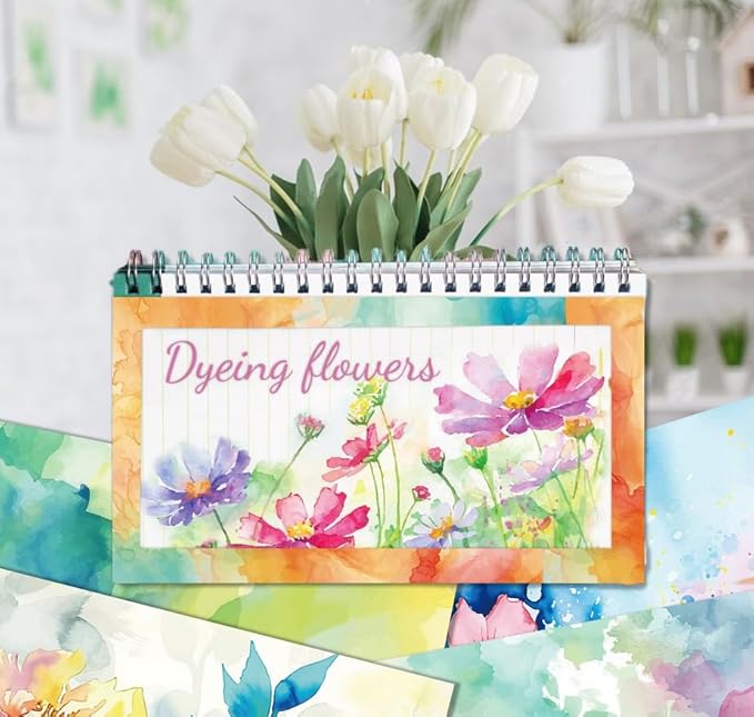 24 Sheets Floral Scrapbook Paper 30x30cm Watercolor Flower Patterned Double Sided Scrapbooking Decorative Craft for Card Making Kit Cardstock Origami Paper Supplies