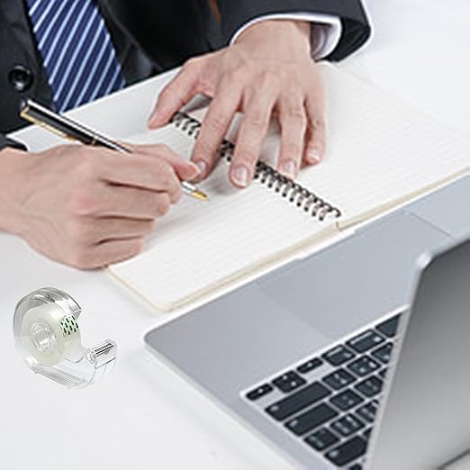 Clear Tape, Transparent Tape for Office, 3/4 in, Dispensered, 24 Packs