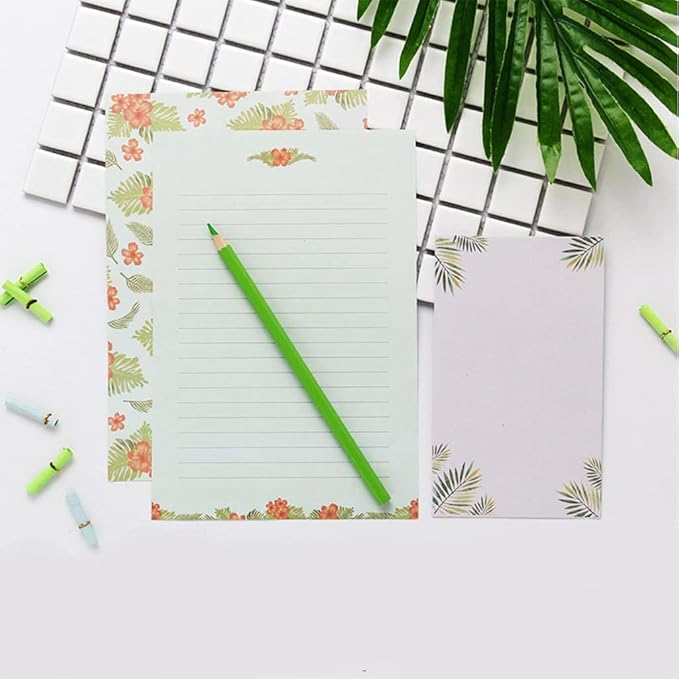 81pcs Stationary Paper and Envelopes Set, Contain 54 stationery paper and 27 envelopes, writing paper stationery set, 9 Different Style