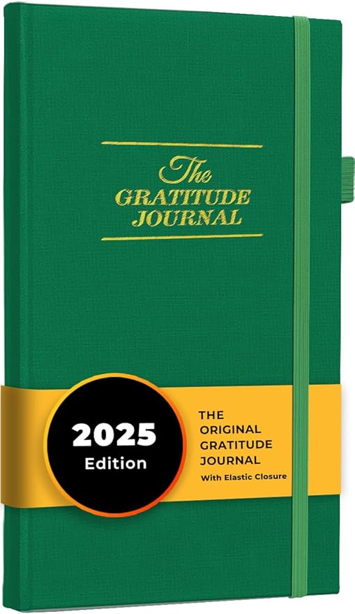 The Gratitude Journal: Inspire Thankfulness, Mindfulness, Positivity, Happiness,Upgraded with Pen Holder, Inner Pocket & Elastic Closure Band (Earth Green)