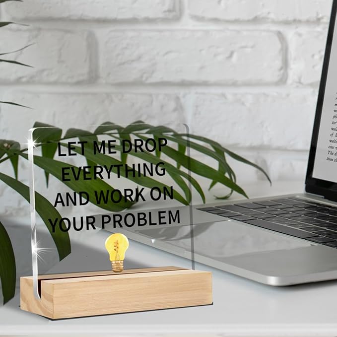 Boss Gifts for Men & Women - Funny Boss Birthday & Day Gifts - 4 x 4 Inches Acrylic Desk Decorative Signs & Plaques