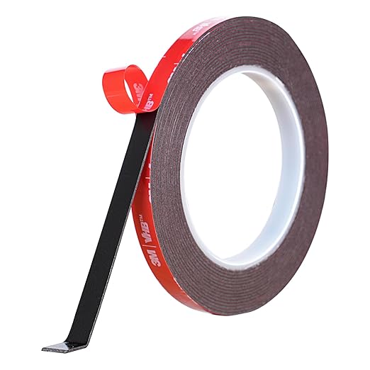 Double Sided Tape Heavy Duty, Waterproof Mounting Foam Tape, 16.5ft Length, 0.4in Width, High Temperature Resistant Adhesive Tape for Car, LED Strip Light, Office Decor, Made of 3M VHB Tape.