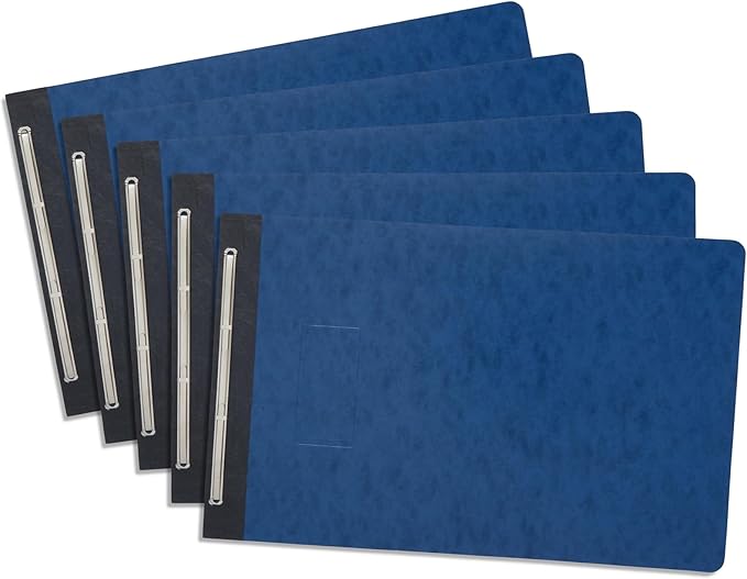 Blue Summit 10 Pressboard Report Covers with Fasteners, 11x17 Folders for Blueprints, 11x17 Binder, 3” Capacity, Navy Blue, 10 Pack