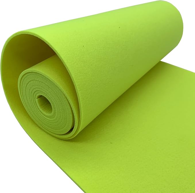 aufodara Felt Fabric 11.8 x 98.4 inch Craft Felt Fabric Roll, Felt 3mm Thick for Felt Table Mats DIY Arts & Crafts Patchwork Sewing Decorations (Fluorescent Green)