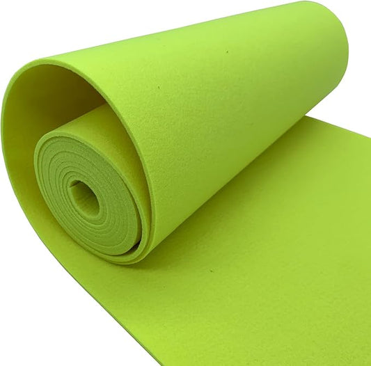 aufodara Felt Fabric 11.8 x 98.4 inch Craft Felt Fabric Roll, Felt 3mm Thick for Felt Table Mats DIY Arts & Crafts Patchwork Sewing Decorations (Fluorescent Green)
