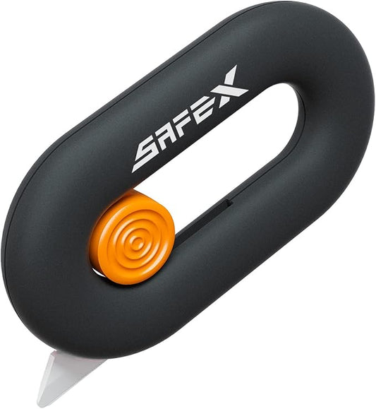 Box Cutter Retractable, Box Opener, Ceramic Box Cutter, Built-In Magnetic, Mini Box Cutter, Safety Box Cutter, Cute Box Cutter, Small Box Cutter For Women, Package Opener, Box Opener Tool (BLACK)