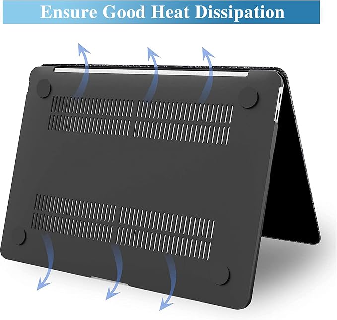 KEROM Compatible with MacBook Pro 14 Inch Case 2025-2021 M5 M4 M3 M2 M1 Chip A3434 A3112 A3185 A3401 A2918 A2992 A2779 A2442, Crocodile Aligator Skin PU Leather Hardshell & Keyboard Cover, Black