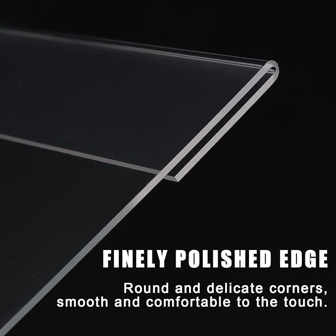 12pack 8.5 X 11 Wall Mount Acrylic Sign Holder with Tape, Clear Plastic Menu Holder, Unbreakable Table Sign Holder for Office, Restaurant, Store, School and Home Use with Notch