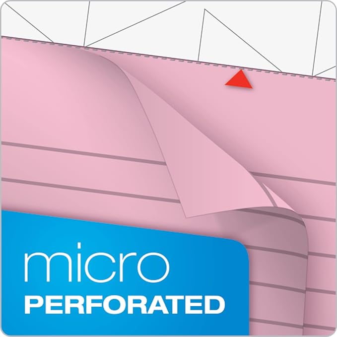 TOPS 5 x 8 Legal Pads, 6 Pack, Prism Brand, 2 Pink/2 Blue/2 Purple, Narrow Ruled, 50 Sheets Per Writing Pad, Made in USA (63016)