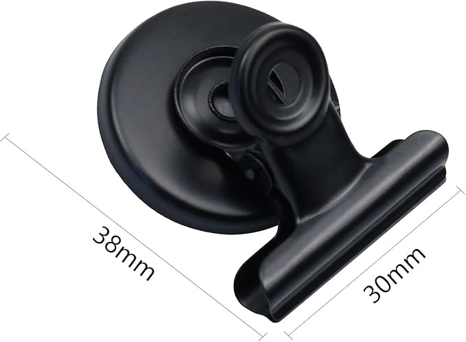 Grtard 40 Pack Magnetic Clips Heavy Duty, Black Magnet Clips for Fridge, Refrigerator Magnets, Strong Magnetic Clip, Scratch Free Magnets with Clip for Whiteboard, Refrigerator, Cruise, Locker