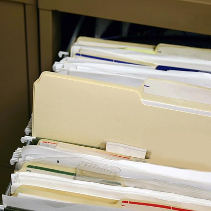 File Folder, RAZCC 150 Pack 1/3 Cut Tab File Folders Letter Size, Manila Folders, Folders with Tab, Great for Organizing and Easy File Storage