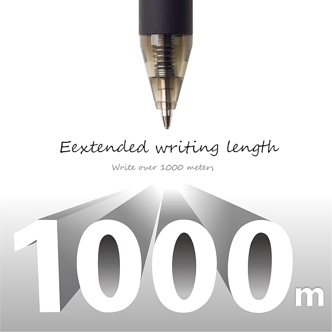 CRYLLIS Pens Bulk, 100Pack Black Pens,Black Ink Ballpoint Pens for Smooth Writing,No Smear,Office Supplies,Back to School Gifts,School Teacher,1.0mm