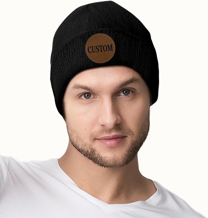 Custom Beanie for Men Women Bulk Custom Winter Hat Beanies with Logo Text Image Personalized Knit Hats Gifts for Business