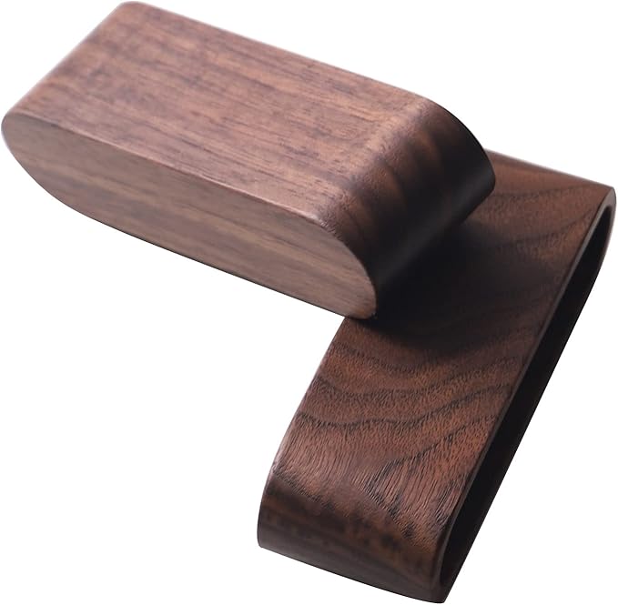 muso wood Business Card Holder for Desk Wooden Display Business Card Stand for Office Tabletop 4 Pack (Walnut)