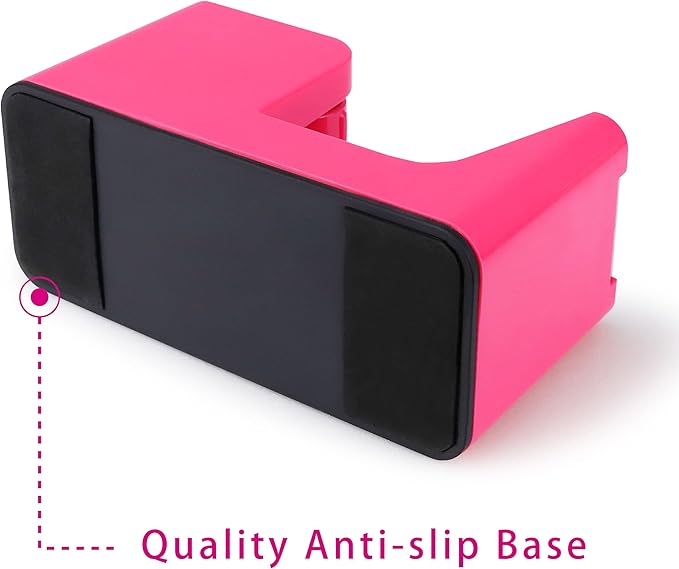 ABEL SimpleWork Desktop Tape Dispenser, Pink, 1 in Core, Non-Skid Weighted Base, Tape Cutter for Office, Home, School, and Crafts