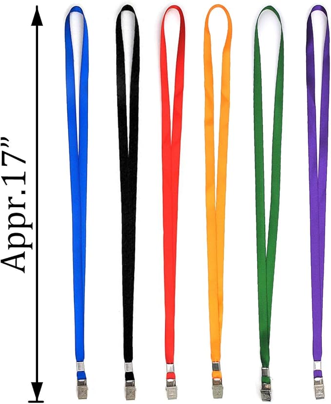 Bird Fiy Lanyards with id Holder Name Badges 50 Pcs Waterproof Type Clear Plastic Horizontal Name Tag Badge Id Card and 50 Pcs Lanyard (Gray)