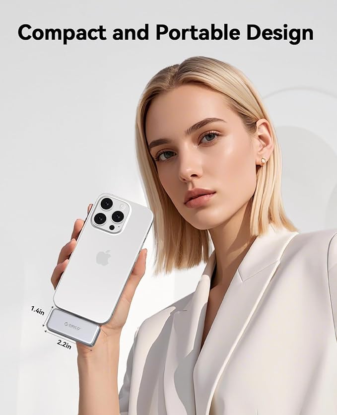 ORICO FlashPod 1TB Portable SSD Up to 2000MB/s, Direct Plug Design, High-Speed External SSD with USB 3.2 Gen2x2 20Gbps Interface, Reliable Storage for iPhone 16 Series, Tablets, Laptops - S20