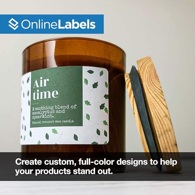 3 x 2 Rectangle Labels - Permanent, White Matte - Wax Melt, Soap, Address Labels - Pack of 250 Labels, 25 Sheets - Inkjet/Laser Printers - Online Labels