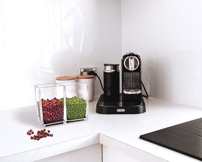 2pcs Makeup Brush Holder, Acrylic Clear Organizer For Cosmetics, Pen Pencil Cup Holder For Desk