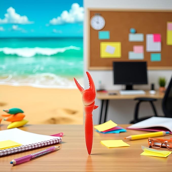 Crab Lobster Claw Gel Pens, Ocean Themed Writing Pens, Novelty Office School Supplies
