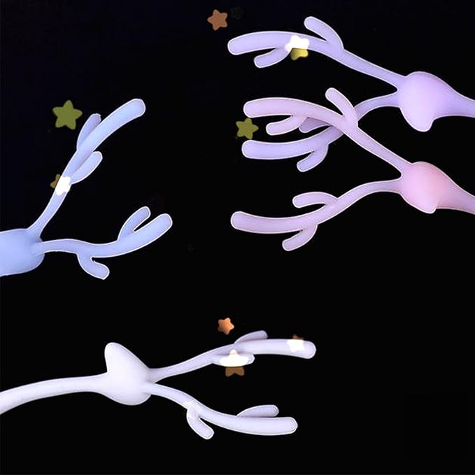 8 Pack Forest Deer Gel Pens, Christmas Pen Cute Animal Silicone Pen with 4 Colors & Soft Grip (Blue Ink), Aesthetic Kawaii Stationery for Journaling, School Supplies