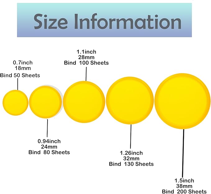 100pcs Discbound Notebook Discs DIY Planner Accessories fits for Tul,Levenger,Arc,Happy Planner,Talia(Transparent Yellow,1.1inch/28mm)