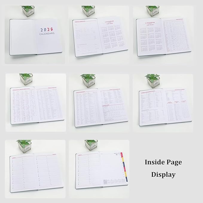 Custom Personalized 2026 A5 Planner - Customizable with Logo/Photo/Text | Soft PU Leather Cover, Monthly/Daily/Academic Weekly Pages & Calendar for School, Orange