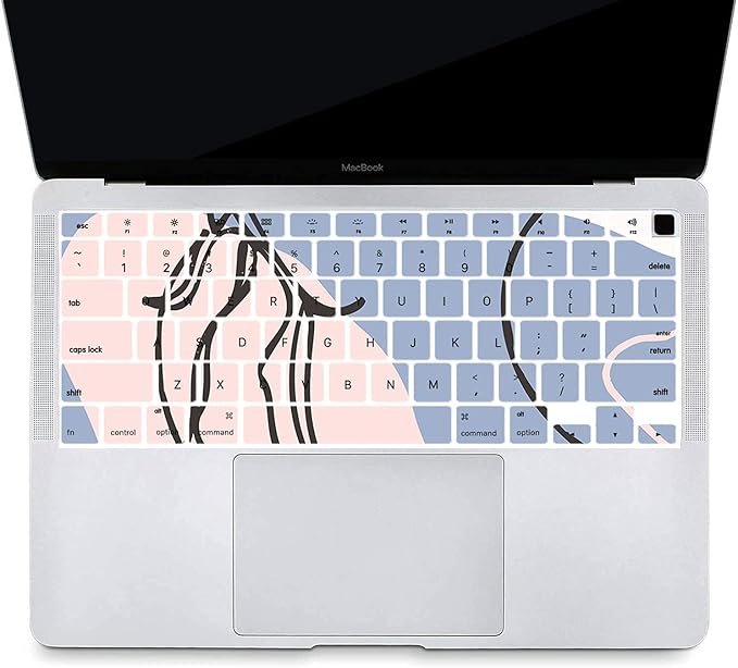 Bandless Case Compatible with MacBook Air 13 Retina 2018 2019 2020 Model A1932 A2179 A2337 M1, Plastic Hard Cover Keyboard Skin for inch Touch ID - Simple Flower A2337/A2179/A1932 (Air 2018-2020)