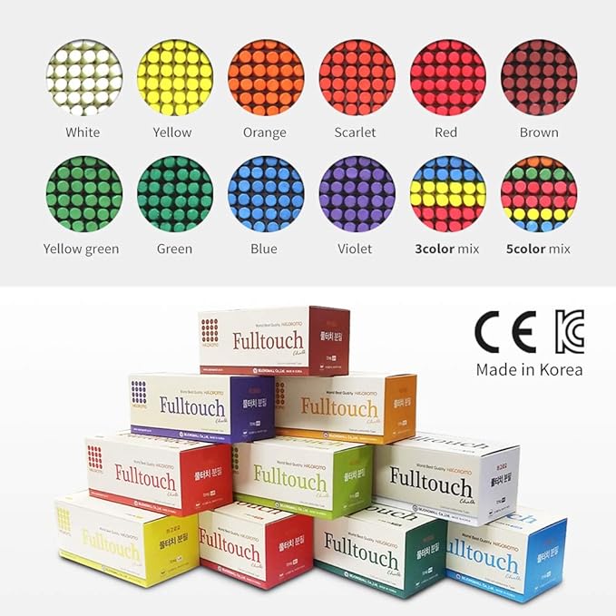 Hagoromo Fulltouch Color Chalk 1 Box [72 Pcs/Yellow Green]