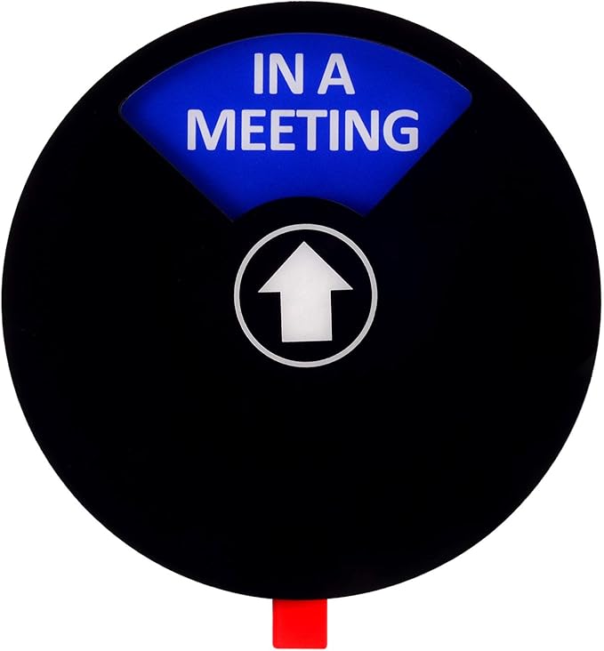 Kichwit Privacy Sign for Office Door, Do Not Disturb, Out of Office, Please Knock, In a Meeting, Conference Sign for Offices, 5 Inch, Black