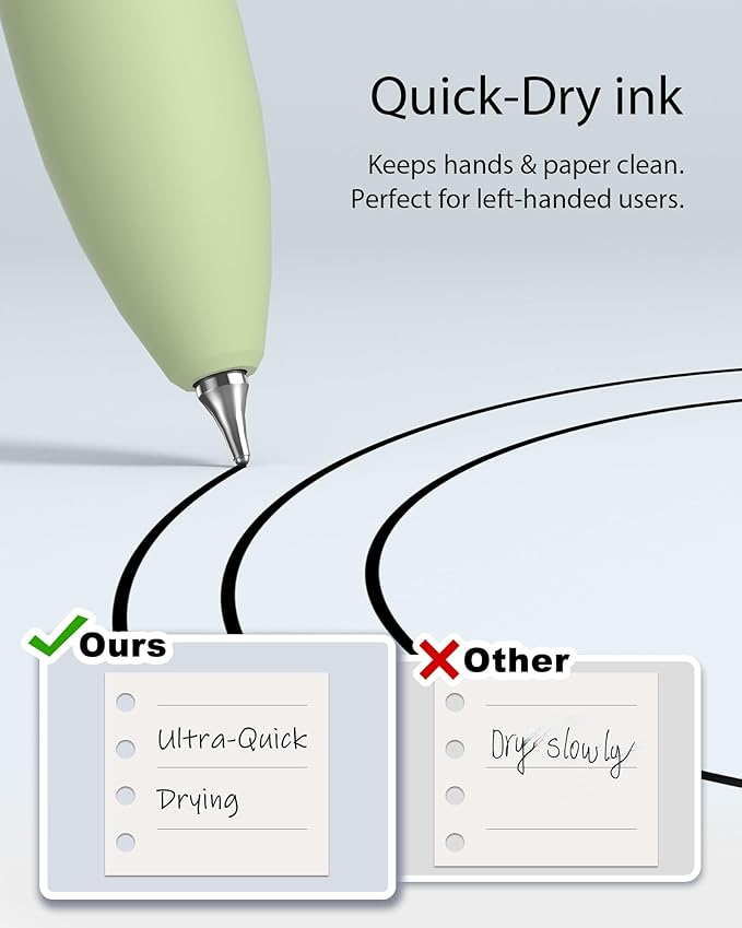 16 Pcs Gel Pens, 0.7mm Fine Point Smooth Writing Pens, Black Quick-Dry Long Lasting Fidge Pens for Journaling, Office, Note Taking, School Supplies, Nurse Aesthetic Pens（Gradient-Black Ink）