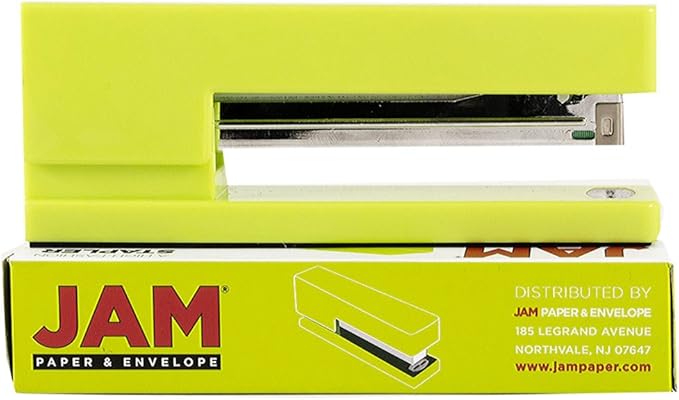 JAM PAPER Modern Desk Stapler - Lime Green - Sold Individually