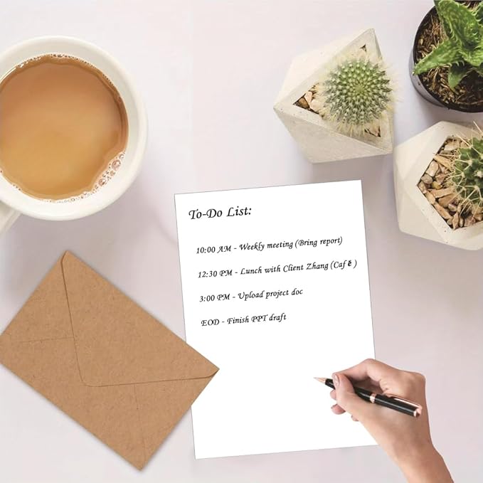 Printer Paper - 100 Sheets, A5 Premium Bright White Paper, 28lb Bond / 70lb Text (105 gsm) Bright White Paper – Great for Copy, Printing, Writing, 5.83" x 8.27" (148 x 210 mm)