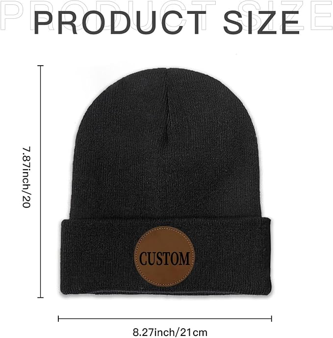 Custom Beanie for Men Women Bulk Custom Winter Hat Beanies with Logo Text Image Personalized Knit Hats Gifts for Business