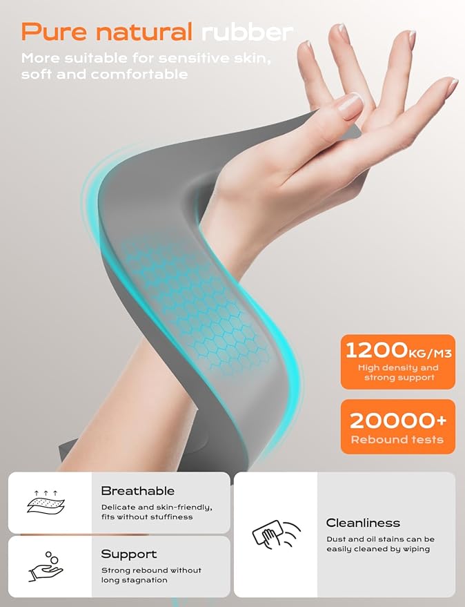 Laptop Stand for Desk, Metal Laptop Stand with Wrist Support, Ergonomic Detachable Laptop Riser, Aluminum Lectern, Computer Stand for MacBook Air Pro, HP, Dell, XPS, HP (10-17") Laptops - Black