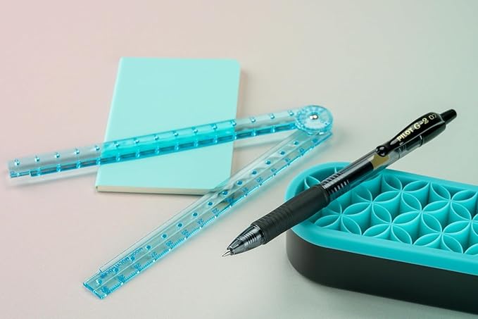 G2 Retractable Premium Gel Ink Roller Ball Pens Fine Point Fine Point (.7mm) Black/Blue/Red Ink 9-pk; Refillable & Premium Comfort Grip Bundle with Plastic Reusable Pouch