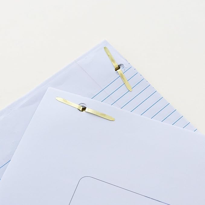 BAZIC Products Brass Plated Fasteners 1 Inch, Round Head Paper Fastener Brads for Office School Organization Scrapbooking Art and Crafts (100/Pack), 2-Pack