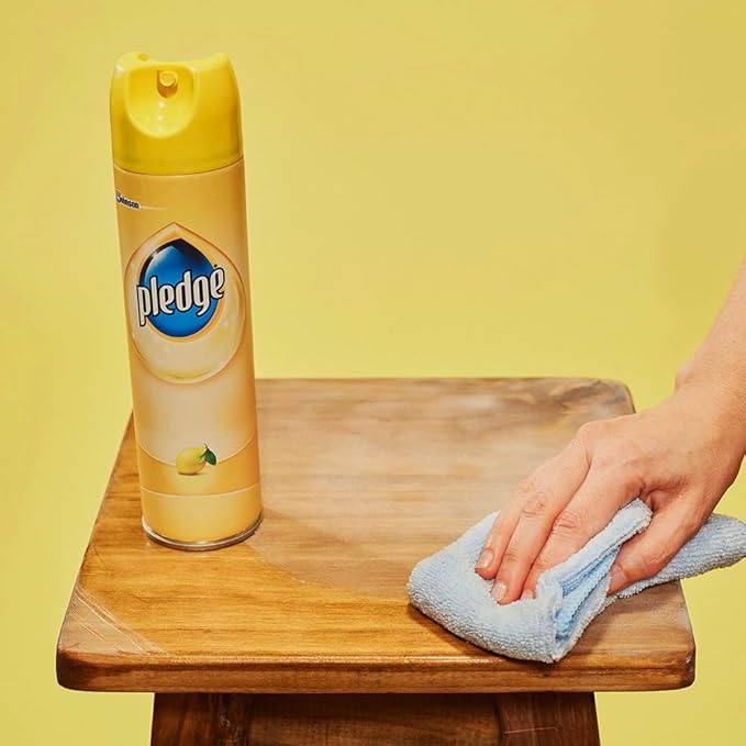 Pledge Multisurface Furniture Polish Spray, Works on Wood, Granite, and Leather, Shines and Protects, Lemon, 9.7 oz (Pack of 2)