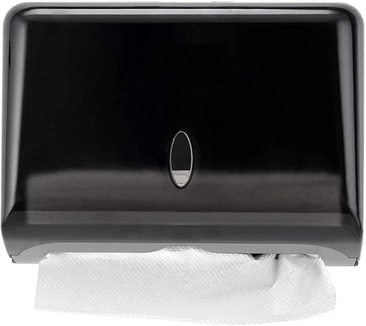 AILELAN Paper Towel Dispenser, Commercial Toilet Tissue Dispensers Wall Mount Paper Towel Holder Multifold/C-Fold Paper Towel Dispenser for Kitchen and Restroom Decor (Black)