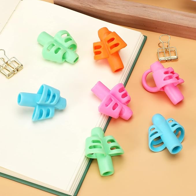 SANNIX 16 PCS Pencil Grips for Kids & Adults - Handwriting Aid Tool with Grip Posture Correction
