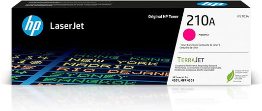 HP 210A Magenta Toner Cartridge | Works Color Laserjet Pro 4201, Color Laserjet Pro MFP 4301 Series | W2103A
