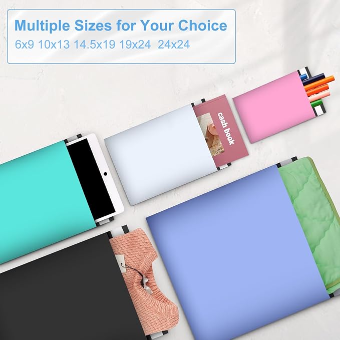 Poly Mailers 10x13 Inch 200 Pcs, White Shipping Bags, Mailing Envelopes with Self Seal Adhesive Strip, Waterproof and Tear-Proof Poly Bags for Non-Fragile Items.