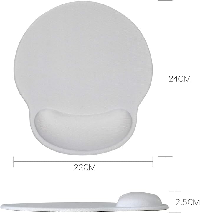 Ergonomic Keyboard Mouse Pad Wrist Rest Support Set for Laptop/Computer/Desktop,Memory Foam Hand Rest Wrist Cushion for Gaming/Office,Lightweight Comfortable & Pain Relief (Greyish White)