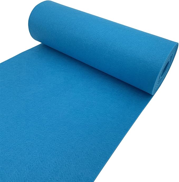 aufodara Felt Fabric 11.8 x 98.4 inch Craft Felt Fabric Roll, Felt 3mm Thick for Felt Table Mats DIY Arts & Crafts Patchwork Sewing Decorations (Bule)