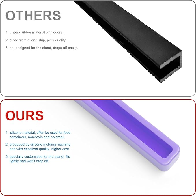 WINFFOR Comfortable Computer Keyboard Stand - Ergonomic Keyboard Riser Acrylic Tilted Keyboard Holder for Easy Typing&Working at Home Office - Fits All Keyboard Sizes - 17'' Wide (Glitter Purple)