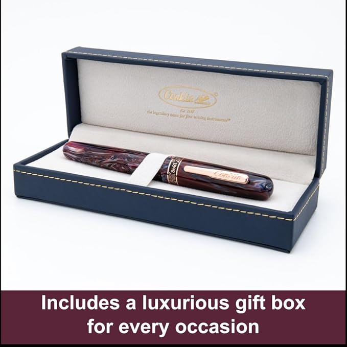 Conklin 1898 Fountain Pen, Misto Purple - Extra Fine Nib | Luxury Writing Instrument with Unique Resin Blend | JoWo Stainless Steel Nib Made in Germany | Ideal for Pen Enthusiasts