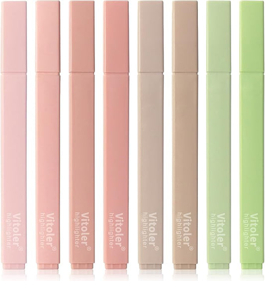 Highlighters Assorted Colors,8pcs Bible Highlighters No Bleed Hghlighter Markers for Journaling Back to School Teacher Supplies Office Supplies